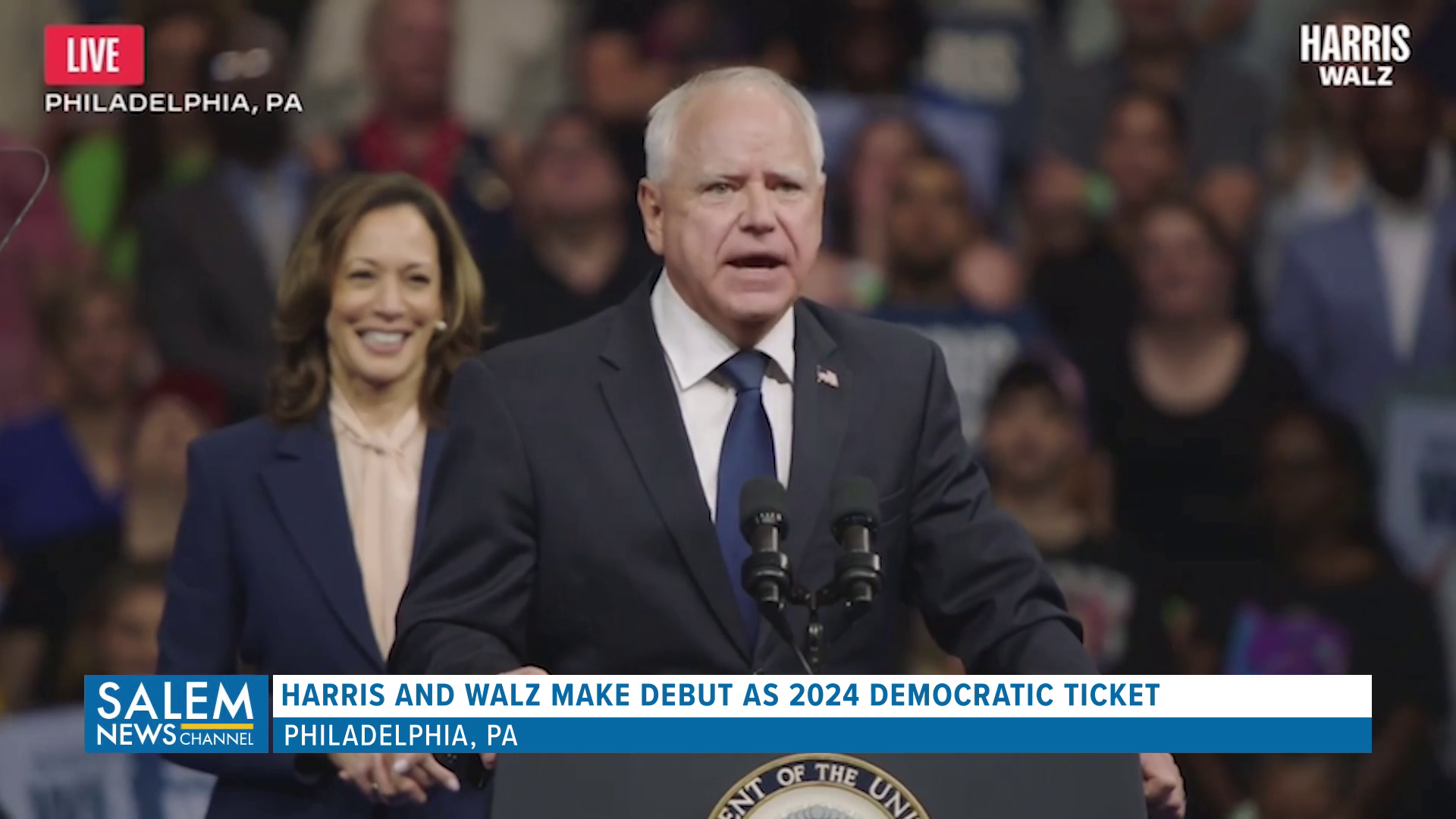 Harris And Walz Make Debut As 2024 Democratic Ticket At Philadelphia Rally