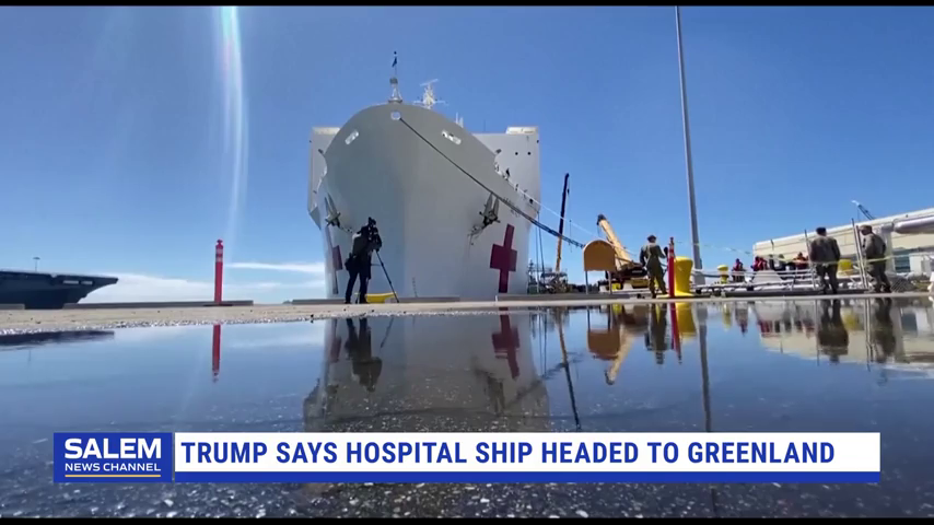 Trump says hospital ship headed to Greenland