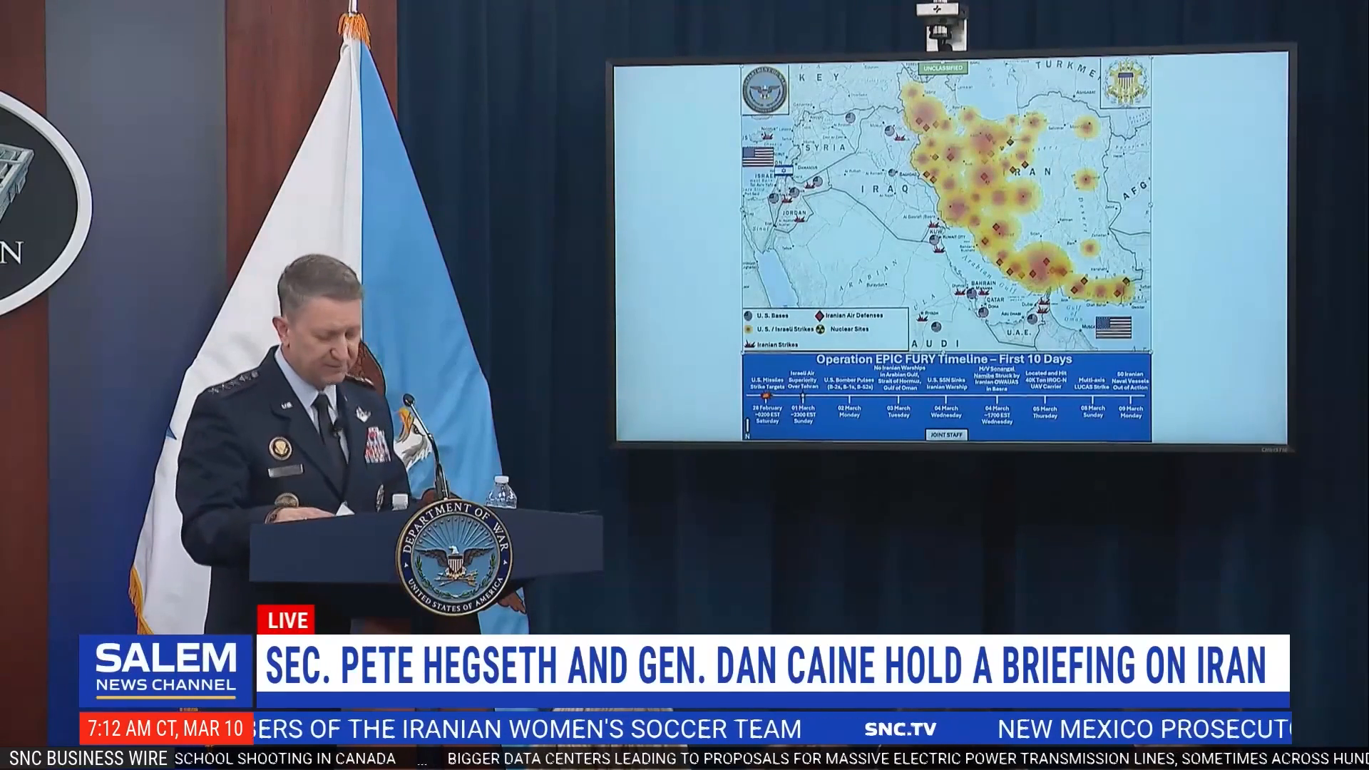 Pentagon Press Briefing – Update On Operation Epic Fury