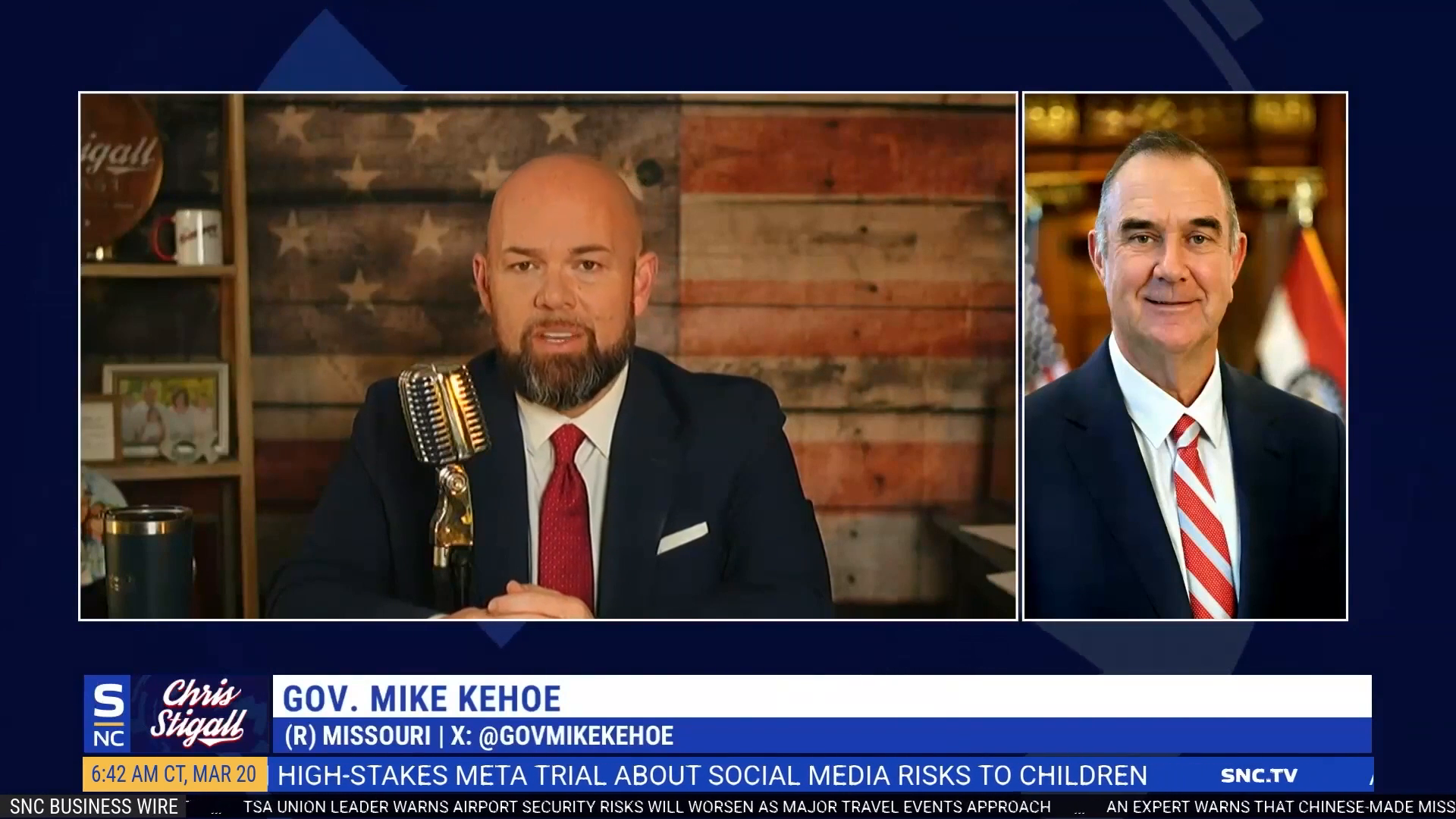 Chris Interviews Governor Of Missouri, Mike Kehoe