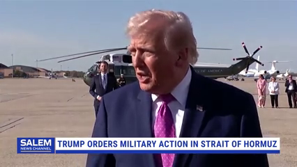 Trump Orders Military Action In Strait Of Hormuz