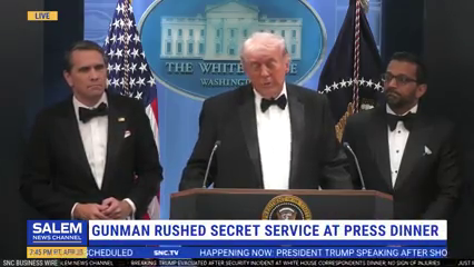 Trump Says Suspect In White House Press Dinner Shooting Wrote Anti-Christian Manifesto