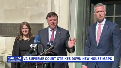 Virginia Supreme Court Strikes Down Democrats' Redrawn U.S. House Maps