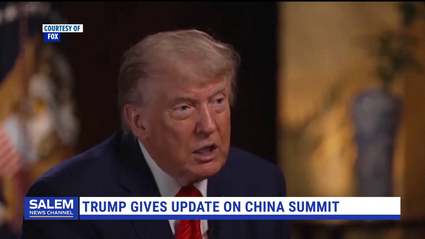Trump gives update on China summit