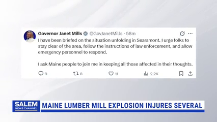 Maine Lumber Mill Explosion Injures Several As Firefighters Respond To Roaring Blaze
