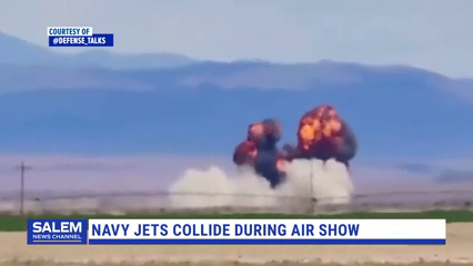 Navy Jets Collide During Idaho Air Show