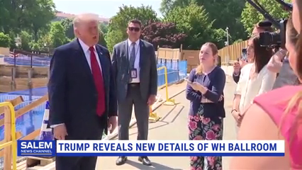 Trump Reveals New Details Of White House Ballroom Project