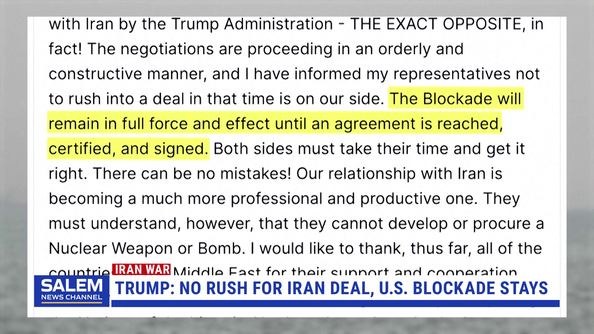Trump links Abraham Accords to any Iran deal