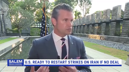 Hegseth Warns U.S. Ready To Resume Strikes On Iran If Talks Fail