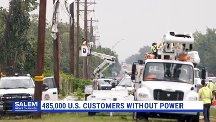 More Than 485,000 U.S. Customers Without Power Due To Extreme Weather