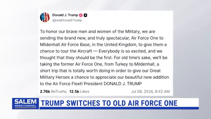 Trump Switches Back To Old Air Force One, Sidelining Qatari Jet