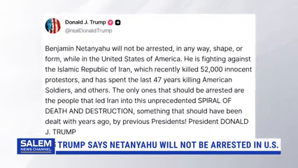 Trump: Netanyahu Will Not Be Arrested In U.S. Despite Mamdani's Claims