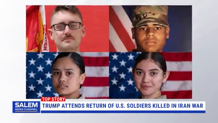 Trump Attends Return Of U.S. Soldiers Killed In Iran War