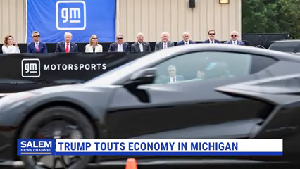 Trump Defends Economic Policies In Michigan