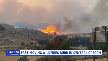 Firefighters Take On Fast-Moving Wildfires In Oregon