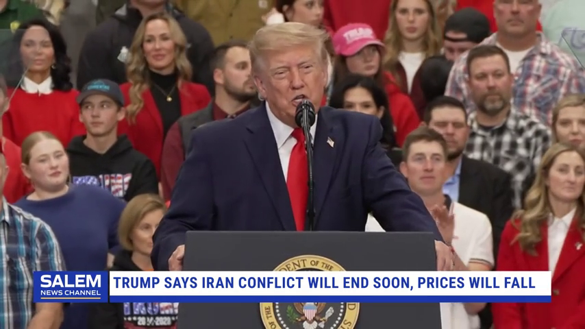 Trump Says Iran Conflict Will End Soon, Predicts Lower Prices For Americans