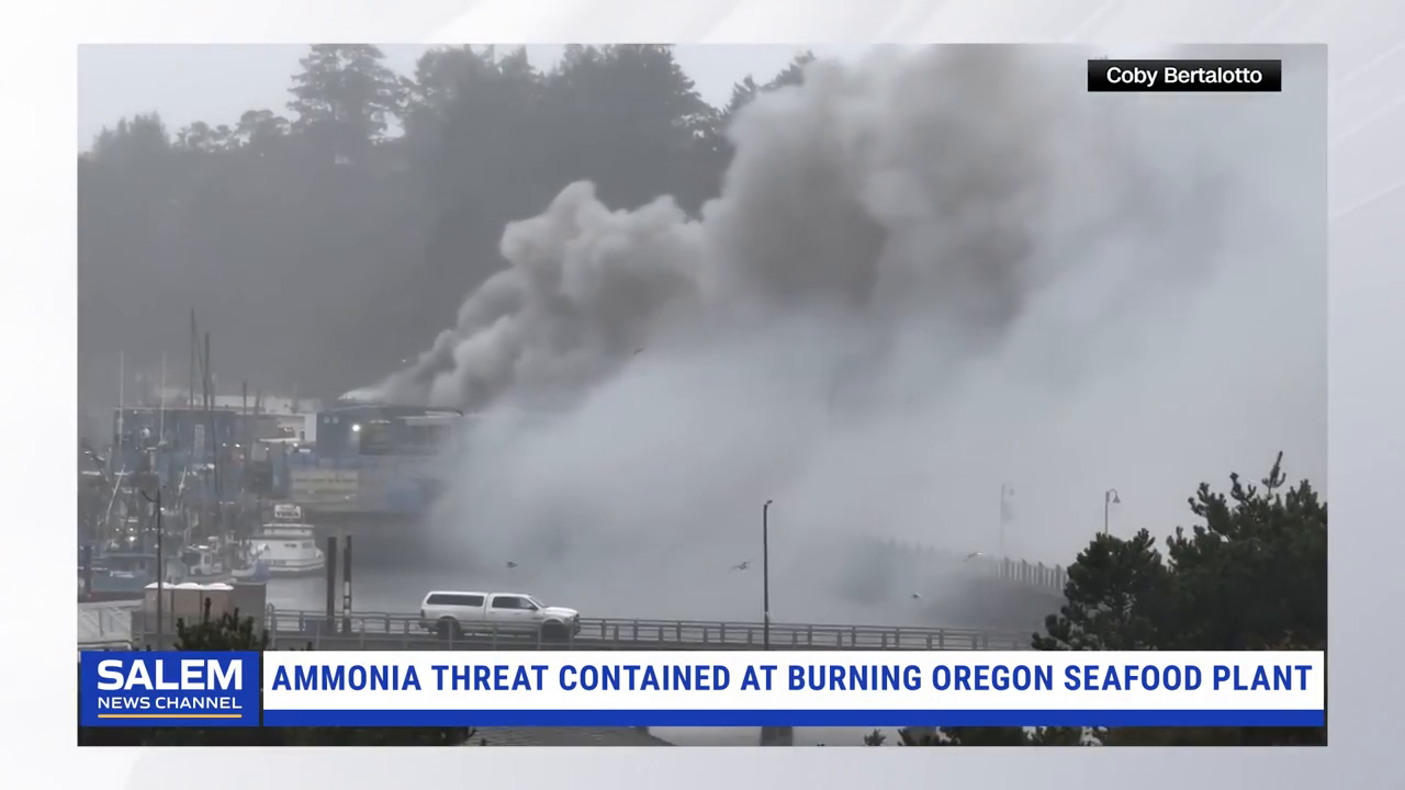 Officials Say Ammonia Threat Contained At Burning Oregon Seafood Plant
